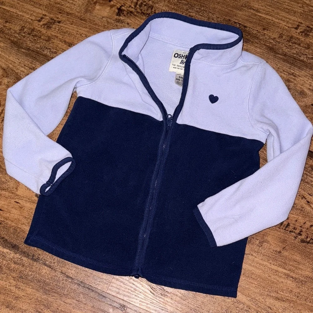 OshKosh B'gosh Navy and Light Purple Kids Hoodie